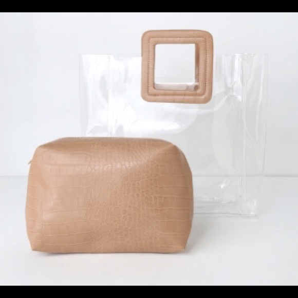 Clear and taupe snake tote - Picture 4 of 5